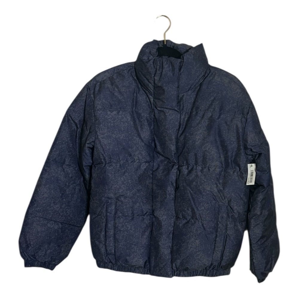 Daily Ritual Women’s Navy Blue Speckled Puffer Coat Size XS NWT NEW